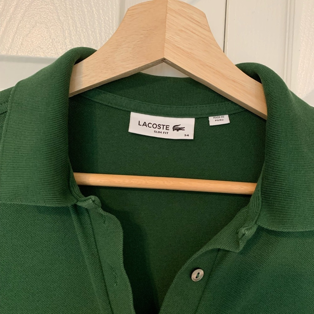 Lacoste Forest Green Slim Fit Polo - Picture 2 of 2